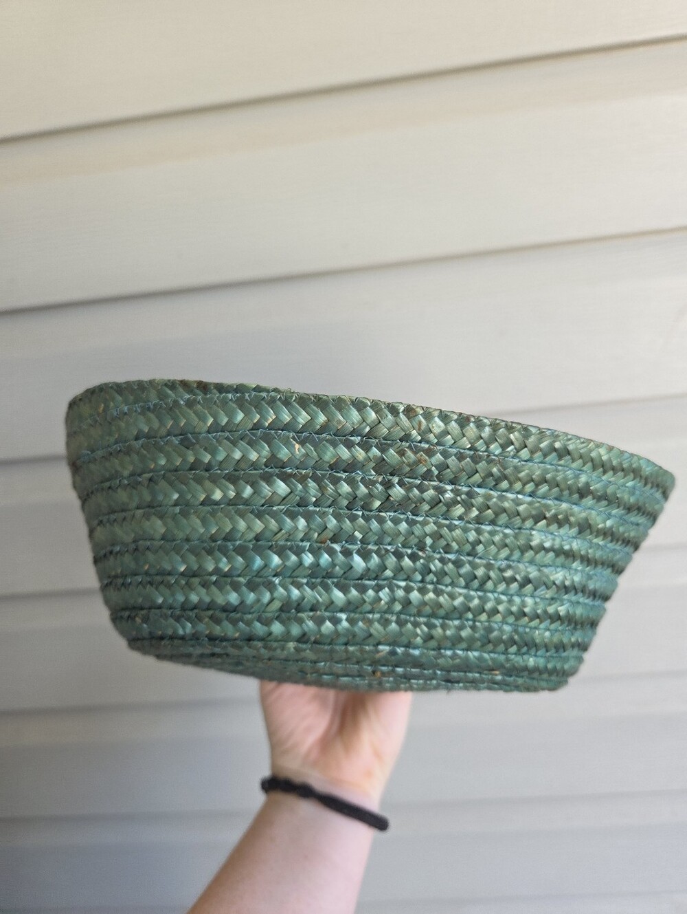 Green basket simple decor